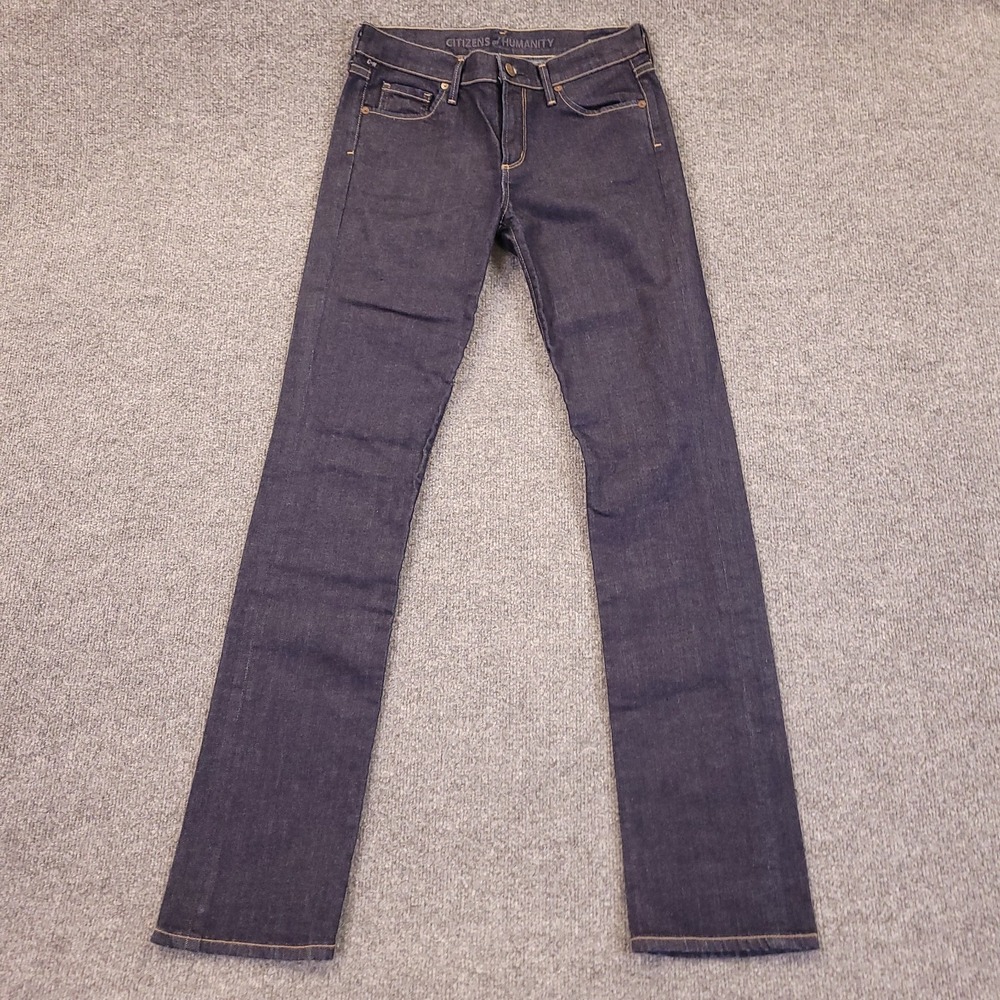 Citizens Of Humanity Elson Medium Rise Straight Jeans Womens 28x33 Blue Stretch